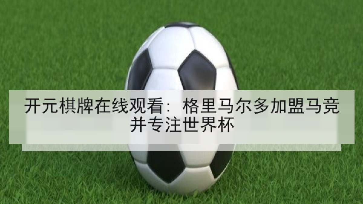 开元棋牌在线观看: 格里马尔多加盟马竞并专注世界杯